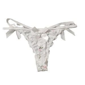 String sexy pour femme avec un grand nœud, séduisant et innocent, culotte à l'aspect doux et innocent avec design à lacets, taille basse - Product Image 5