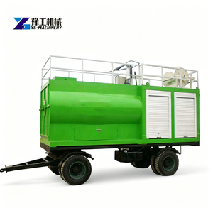 Machine mobile d'hydro-mulchage, pulvérisateur de fibres et de graines d'herbe pour la prévention de la poussière dans les décharges et l'aménagement paysager - Product Image 1