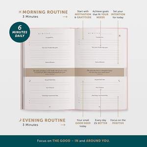 Agenda Motivacional <span class=keywords><strong>de</strong></span> Reflexión Personal, Diario <span class=keywords><strong>de</strong></span> Metas, <span class=keywords><strong>Organizador</strong></span>, el Diario <span class=keywords><strong>de</strong></span> 6 Minutos, Planificador Semanal - Product Image 2