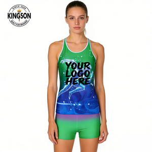 Polyester Sleeveless Green Nylon Spandex Quick Dry <strong>Rash</strong> <strong>Vests</strong> Swim Shirts Surf Suit Diving <strong>Rash</strong> Guards for <strong>Women</strong> - Product Image 1