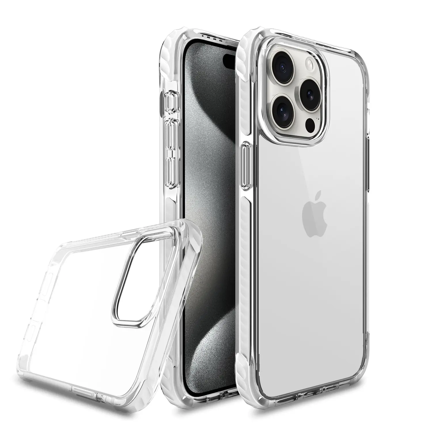 Casing ponsel transparan bening model baru 2024, casing ponsel magnetik tahan guncangan, casing ponsel untuk iPhone 16 Pro iPhone 15 Pro Max