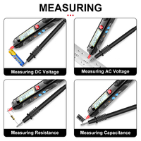 Multimètre numérique de type stylo à sélection automatique de plage, 6000 comptes, testeur multifonction, testeur de tension NCV avec écran LCD