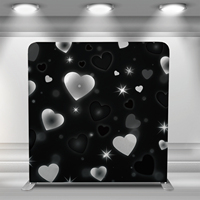 Bannière de stand photo double face en tissu tendu 8x8ft personnalisée pour exposition 'Bienvenue 2000' avec fond type housse de coussin