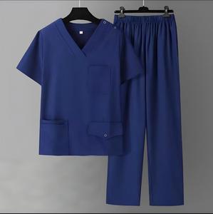 Nursing <b>Scrub</b> Pockets <b>Tops</b> Straight Leg Work Pants Stretchable Fashionable Style for Medical Clinic hotel - Product Image 3