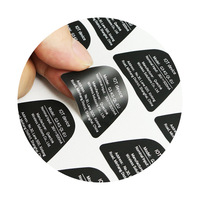 Autocollants personnalisés en PVC synthétique imperméable noir imprimé sur mesure Jinyu, étiquettes adhésives personnalisées avec logo de marque
