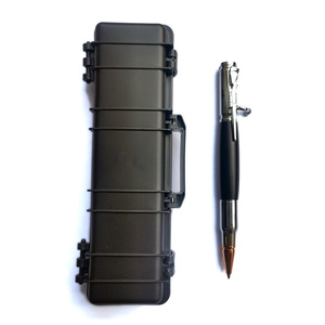 Caja de regalos táctica pequeña fresca para hombre al aire libre antigua, caja de bala resistente en forma de pistola, bolígrafo de acción con caja de regalo - Product Image 1