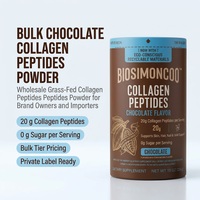 Poudre de peptides de collagène au chocolat, issue de bovins nourris à l'herbe, en vrac, vente en gros, fournisseur de collagène en marque blanche