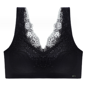 Soutien-gorge en dentelle confortable pour femme, adhésif, sans couture, respirant, sans armatures, pour grandes poitrines, utilisation sportive, avec rallonges de soutien-gorge - Product Image 4