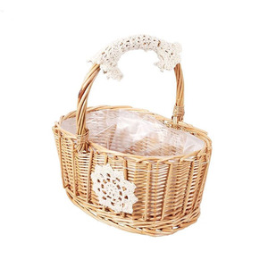 Bamboo <b>baskets</b>, flower <b>baskets</b>, rattan <b>baskets</b>, souvenir <b>baskets</b>, lace sunflower <b>baskets</b>, flower <b>baskets</b>, hand-held handles, - Product Image 4