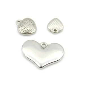 จี้รูปหัวใจสแตนเลส Anno Jewelry ผิวเรียบ สำหรับทำเครื่องประดับ DIY สร้อยข้อมือ สร้อยคอ - Product Image 4