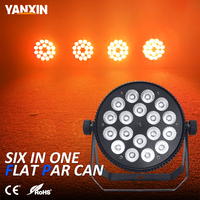 Projecteur LED Par 10W RGBW 18 pièces avec DMX512, stroboscope activé par le son, corps fin pour éclairage de scène, fêtes, mariages, discothèques