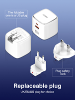 Cargador de Viaje GaN de Doble Puerto LDNIO Q2617, Precio de Fábrica, 65W, Salida 45W PD + 20W QC, Adaptador GaN Universal para Viajes
