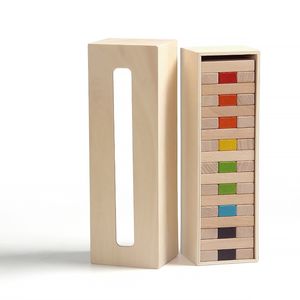 Yuming Blocs de construction en bois colorés miniatures, <span class=keywords><strong>jeu</strong></span> de puzzle empilable, <span class=keywords><strong>jeu</strong></span> de table familial, ensemble en boîte - Product Image 3