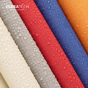 Tissu 100 % polyester ignifuge et imperméable pour extérieur, style uni croisé, certification ISO 105 B04 pour stores motorisés à enroulement - Product Image 1