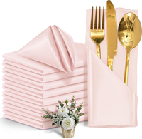 Servilleta de Satén Premium de 20x20 Pulgadas, Cuadrada, de Tela de Poliéster Suave como la Seda, para Decoración de Mesa en Bodas, Banquetes, Hoteles y Fiestas