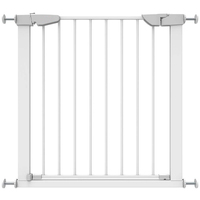 Barrière pliante en métal, barrière de sécurité à double verrouillage pour enfants et animaux domestiques, barrière en acier à ouverture bidirectionnelle pour portes et escaliers