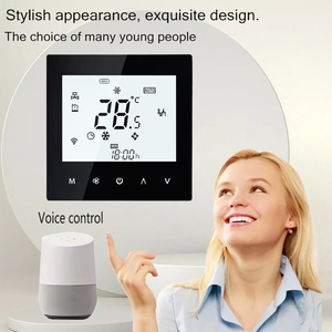 Thermostat intelligent connecté Wi-Fi avec écran tactile LCD numérique pour unité de ventilation à bobine, contrôleur de température pour climatisation intérieure - Product Image 2