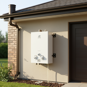 Chauffe-eau à gaz extérieur Ace Snown 6L, type cheminée, instantané, sans réservoir, mural, GPL, échangeur de chaleur en acier inoxydable - Product Image 2