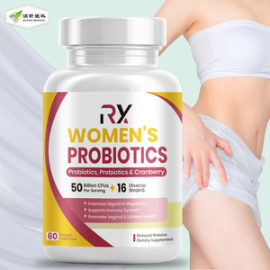 Cápsulas Probióticas y Prebióticas de Arándano para la Salud Vaginal Femenina, Venta al por Mayor, 50 Mil Millones, 16 Cepas, 60 Cápsulas para Equilibrar el pH - Product Image 1