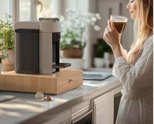 Organisateur de capsules de café en bambou premium personnalisé pour capsules <span class=keywords><strong>Nespresso</strong></span> Vertuo, 45 grandes ou 60 petites capsules Vertuoline - Product Image 2