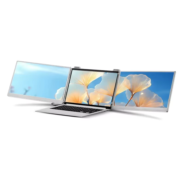 1k 1080P Triple Extender Portable Laptop 60hz Portable Triple Laptop Monitor 14 inch Extension Triple Screen Monitor