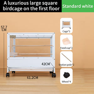 Şeffaf akrilik kafes büyük papağan kafes atiatiel kaplan özel büyük sıçrama lüks Villa yatay tel - Product Image 6