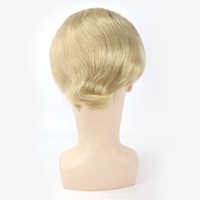 Prothèse capillaire indienne droite sur mesure de qualité supérieure pour hommes, avec contour AA, ligne de cheveux naturelle, respirante, en dentelle frontale et contour en PU fin