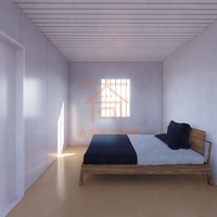 Maison conteneur préfabriquée démontable à plancher plat, facile à installer, pour appartement ou villa, avec cuisine et salle de bain
