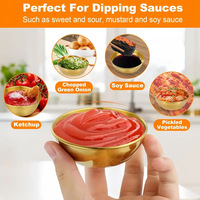 Bols à sauce en acier inoxydable 8,3 cm 9,2 cm, petites coupelles rondes pour condiments, ketchup, sauce soja, cornichons, usage cuisine et restaurant