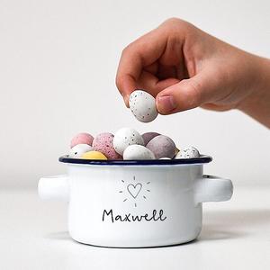 Bol mélange de salade en acier et métal, logo personnalisé, vente en gros d'usine, bol de chien en émail avec couvercles - Product Image 1