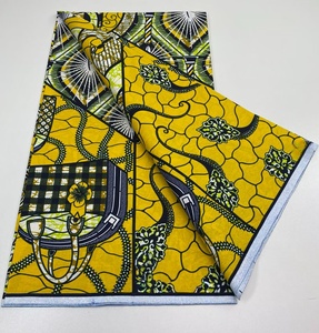 Tela de Organza Africana 100% Algodón Puro con Estampado Batik, 6 Yardas por Pieza para Bolsos, Camisas y Ropa de Niñas - Product Image 4