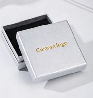 Collier en acier titane de niche et boîtes à bijoux personnalisées et cartes de remerciement avec logo, livraison directe