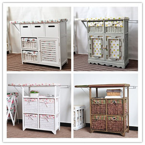 Muebles <span class=keywords><strong>para</strong></span> el hogar <span class=keywords><strong>ropa</strong></span> hotel de madera plegable tabla de <span class=keywords><strong>planchar</strong></span> en el gabinete con múltiples cajones de mimbre - Product Image 4