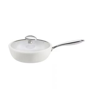 مقلاة صينية بيضاء مرصعة بالحصى غير لاصقة للاستخدام المنزلي هدية مثالية لقلي المقالي - Product Image 1