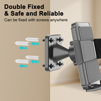 Support mural universel pour téléphone, pour cuisine et douche, installation par perçage, compatible avec les murs en béton/bois