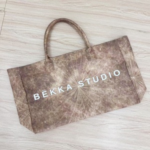New Arrival 20 Inch Cotton Tote Bag Brown Shopping Bags Sublimation Printing Reusable Grocery Bags Travel <b>Handbag</b> for Summer - Product Image 1