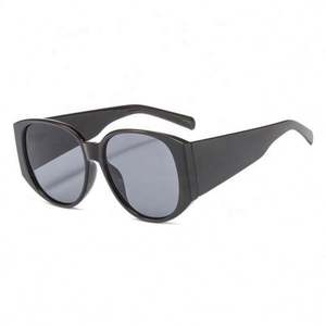 Gafas de Sol de Moda para Mujer a Precio Económico al por Mayor 2019, Gafas de Sol de Pierna Ancha, Gafas de Sol Redondas Retro con Logotipo Personalizado - Product Image 6