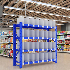 Ekran rafları için Metal bölücüler ile süpermarket ağır tek taraflı verimli depolama rafları (bağlantısız) - Product Image 3
