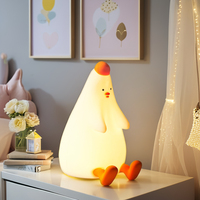 Lampe de chevet portable en silicone LED pour enfants, petite et mignonne, avec interrupteur, idéale comme cadeau pour bébé