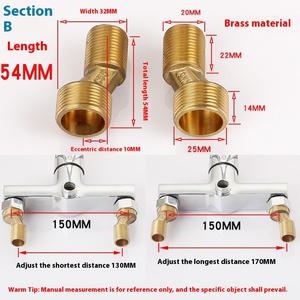 อะแดปเตอร์ขาตั้งฝักบัว MaxTool Universal 304 สแตนเลส ทองแดง แบบโค้ง ปรับระดับได้ ขยายได้ สำหรับแรงดันน้ำต่ำ - Product Image 5