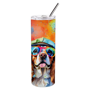 Vaso Delgado de Acero Inoxidable Cavalier Spaniel Hippie Dawg - Product Image 2