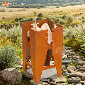 Brasero moderno de acero Corten para exteriores, soporte para fogatas para jardín, barbacoa, fiestas, certificado CE, Encendido automático - Product Image 5