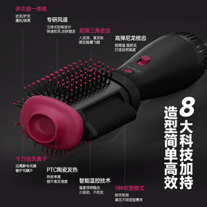 K.SKIN Nouveautés Brosse Soufflante Chauffante Lisseur Sèche-Cheveux 3 Vitesses de Température Lisseur à Air Chaud - Product Image 4