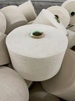 Fil à tricoter et à tisser Open End TC Ne 6/1-Ne 10/1, 35% coton recyclé + 65% polyester, faible MOQ 2000 kg, facile à travailler