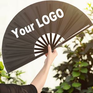 Abanico de Mano Plegable de Bambú y Madera con Logotipo Impreso Personalizado de Alta Calidad al por Mayor para Actividades Promocionales - Product Image 1