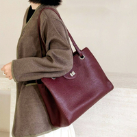 Bolsos de Hombro de Cuero Genuino para Mujer, Bolsos Tote de Gran Capacidad, Cuero Vacuno TC con Interior de Cuero Sintético, Bolsos para Dama