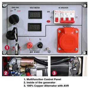 Xách tay im lặng 7.5KW 8KW 230/400V Máy Phát Điện Xăng điện bắt đầu AC ba giai đoạn Máy Phát Điện Xăng - Product Image 6
