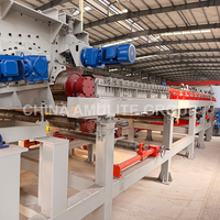 Línea de producción de placa de fibrocemento inteligente de calibración automática de amulita, salida de 3000 ㎡/día, componentes de núcleo de bomba PLC certificados CE