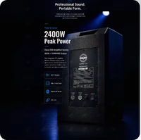Haut-parleur colonne actif en bois de 15 pouces, forte demande, 2400W de puissance de crête, Bluetooth TWS pour banquets, lieux de culte, DJ mobile et performances live