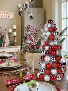 Albero <span class=keywords><strong>di</strong></span> <span class=keywords><strong>Natale</strong></span> a Cono Piccolo <span class=keywords><strong>di</strong></span> Lusso Fatto a Mano, con Palline Infrangibili in Plastica e Ghirlande, Decorazioni Natalizie per Casa e Feste - Vendita Calda - Product Image 6